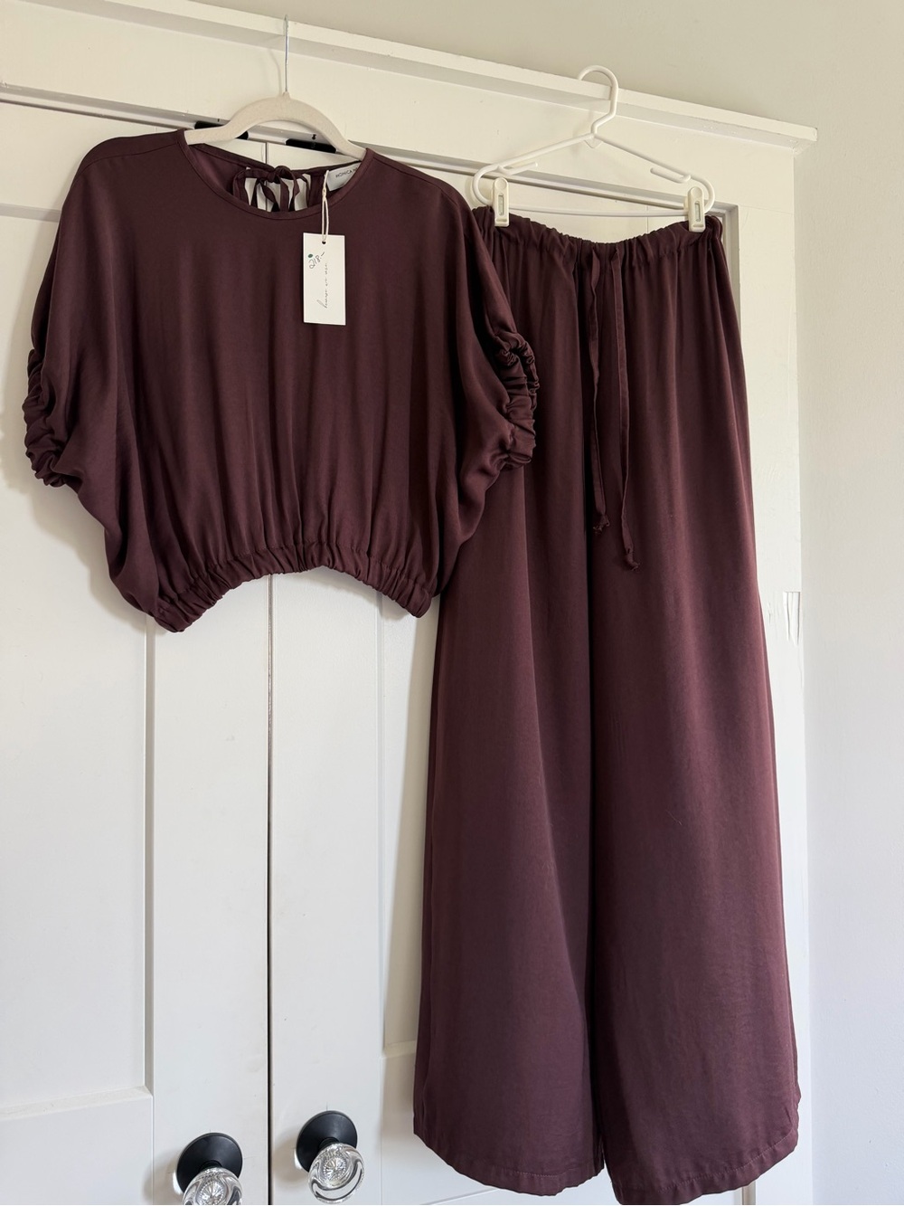 NWT Monica Nera Wide-Leg Set